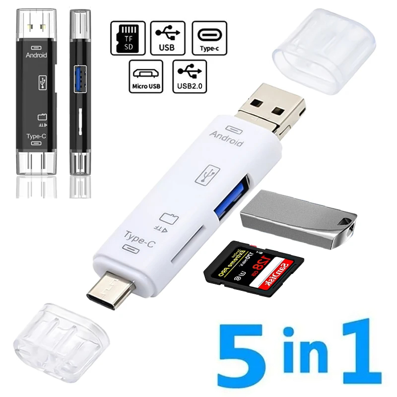 Phone Accessories Types - 5 em 1 multifuncional usb 2.0