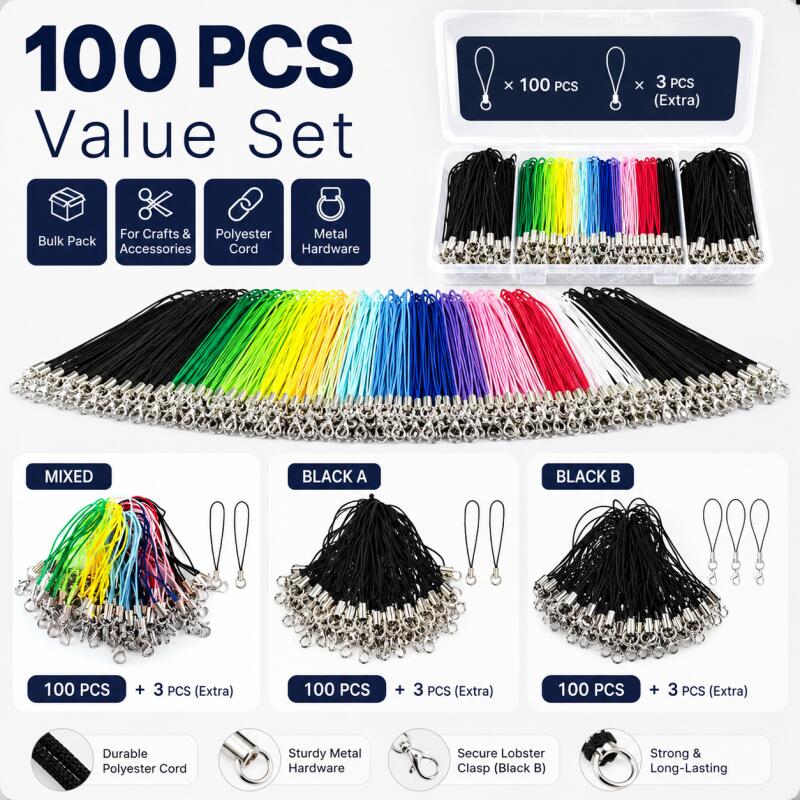 Phone Accessories Hanger - 100 Peças de Cordões de Segurança,