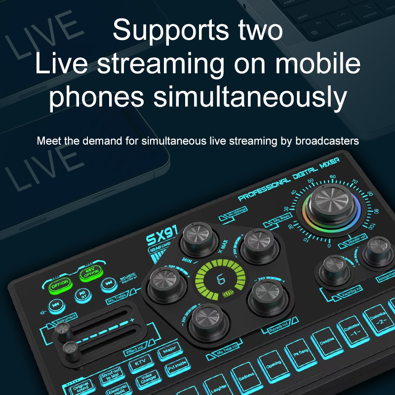 Mixer de áudio sx91 48v com tr - Gaming Controller Phone avaliação e preço