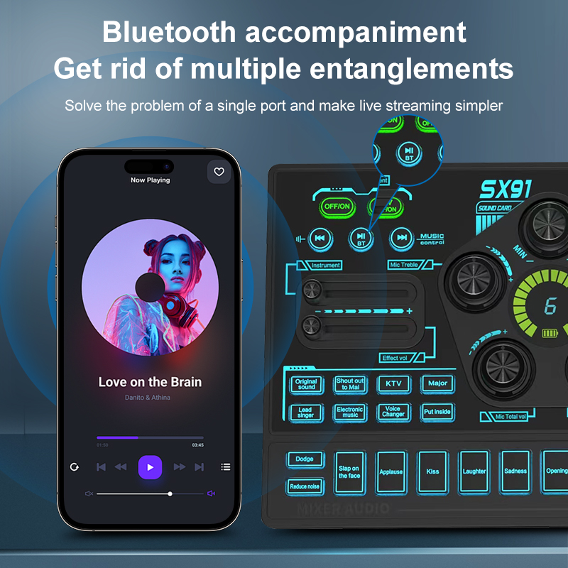 Mixer de áudio sx91 48v com tr - Gaming Controller Phone avaliação e preço